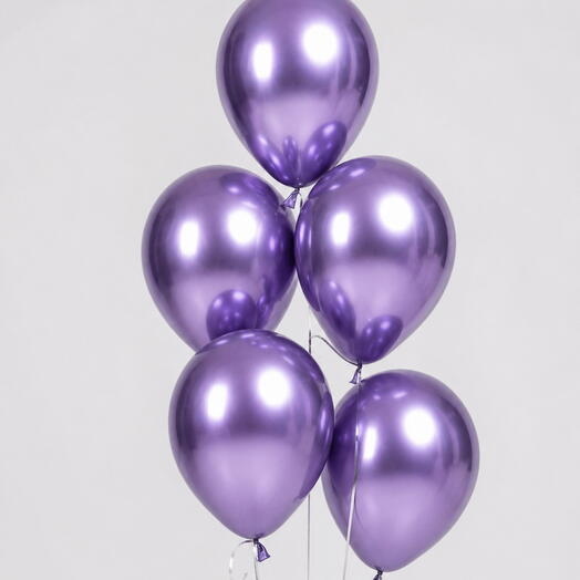 Шары 5 гелиевых «Пурпур» 💜