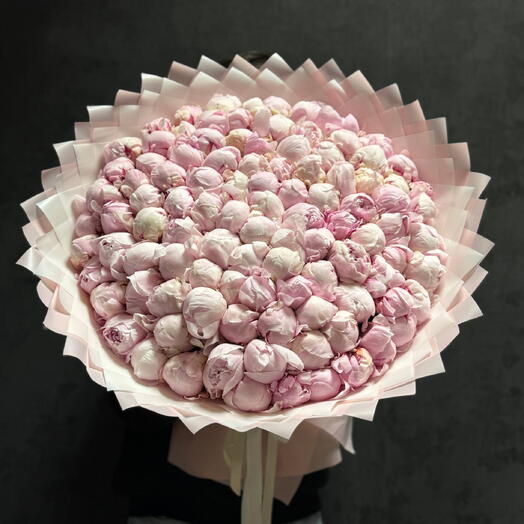 101 пион | Подарите ей это море нежности, и ее сердце растает от восторга