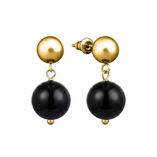 Серьги BASIC 8 BLACK GLDN