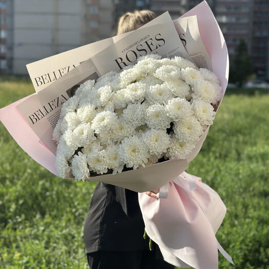 МЕГА БУКЕТ из 15 кустовых хризантем