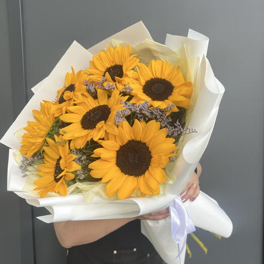 Подсолнухи с с лимониумом 🌻