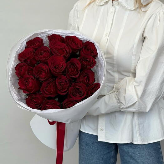 21 Red roses bouquet