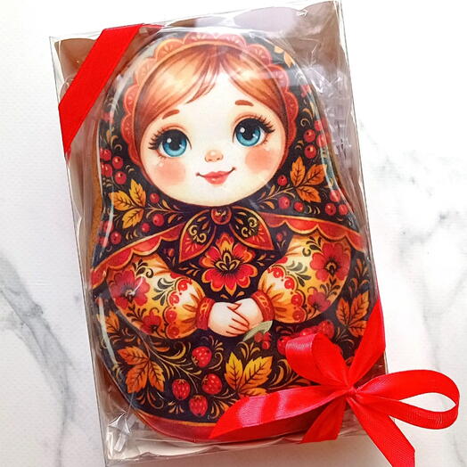 Имбирный пряник Русская матрёшка сувенирная