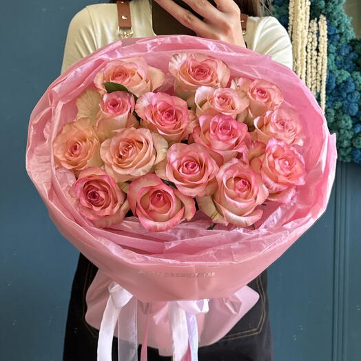 Букет розовых роз 🩷🌸💕