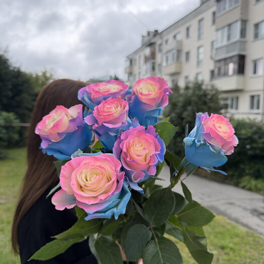 Букет из крашеных роз