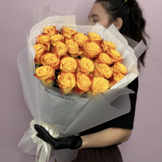 Букет августа 😍/ золотые розы Эквадор
