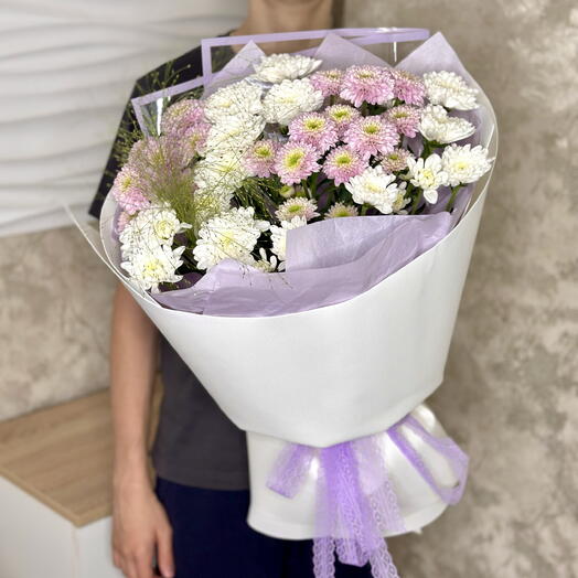 Авторский букет Хризантем «Нежность»🌸