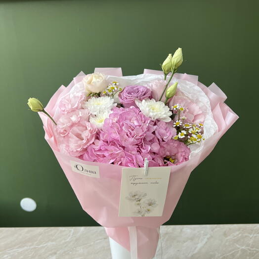 Букет с гортензией 🌸