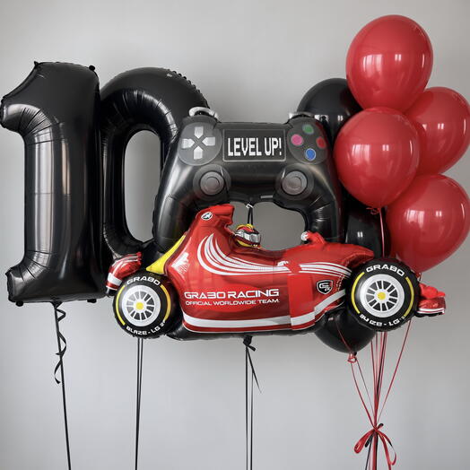 Набор воздушных шаров «Гонки» 🏎️🎮