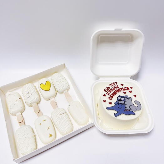 Bento cake and mousse popsicles