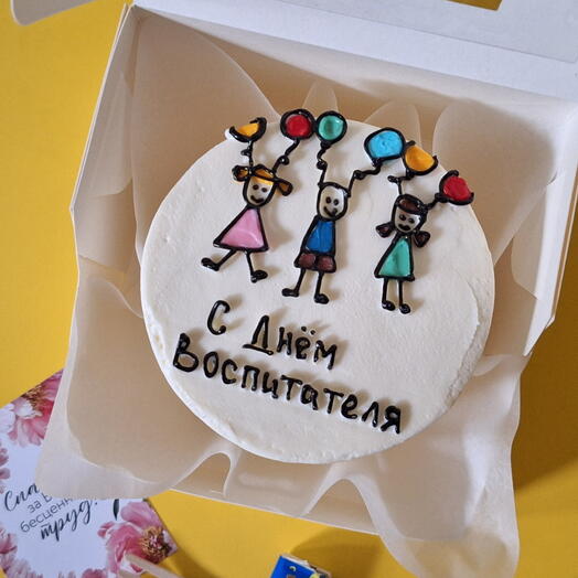 Бенто-торт С Днём Воспитателя, в подарок воспитателю