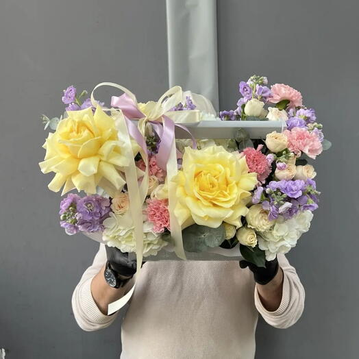 Композиция в деревянном ящике 💖