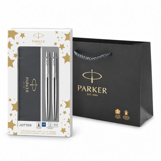 Набор Parker Jotter Stainless Steel CT подарок руководителю, коллеге, преподавателю, мужчине