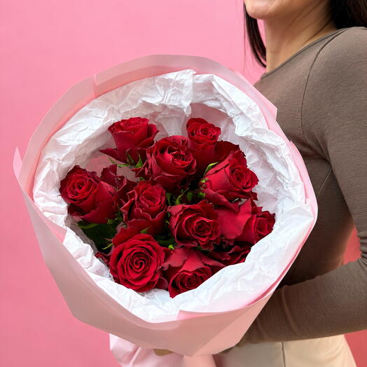11 красных кенийских роз 🌹