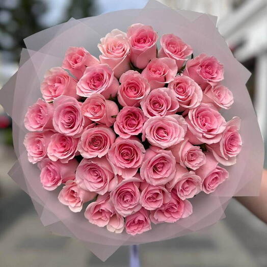 Букет из 35 роз "Pink Kenya"