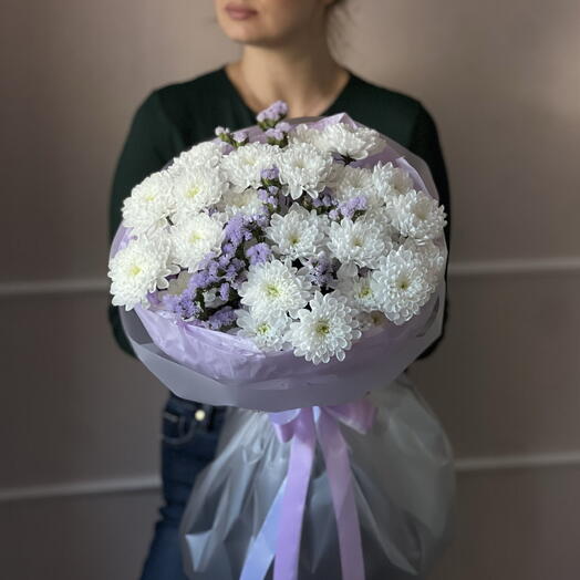 Дуо: Кустовая хризантема + статица