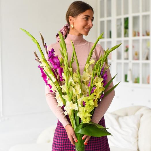 Bouquet of 15 gladioli