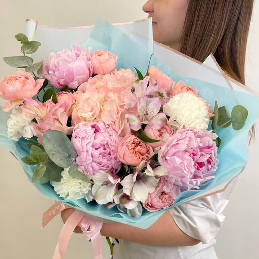 Ты мое счастье 💝 Пион, гортензия, альстромерия