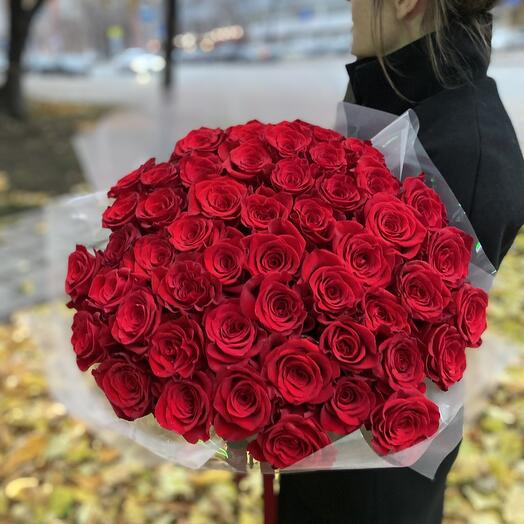 Bouquet of 51 red roses Ecuador premium