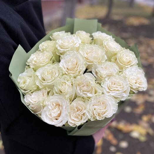 Ramo de 21 rosas ecuatorianas blancas Premium