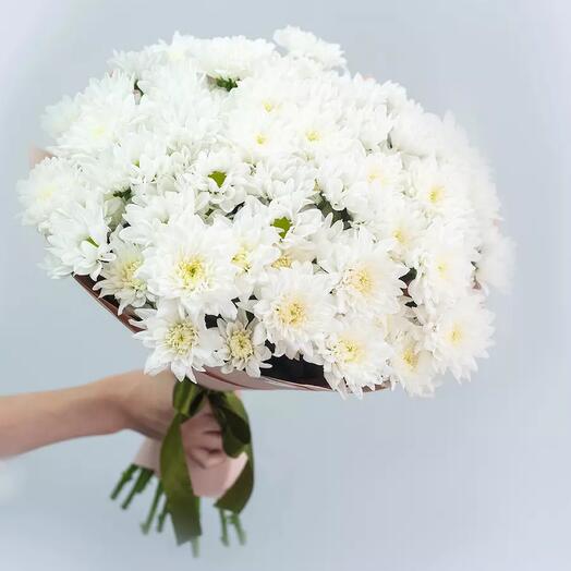 Большой букет из хризантем
