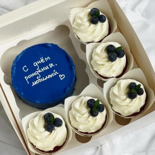 Set of cake+ cupcakes 5 pcs