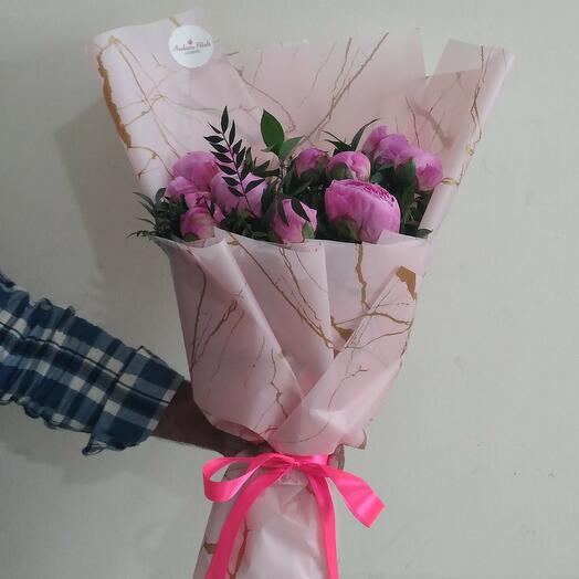 10 Pink Peony Bouquet