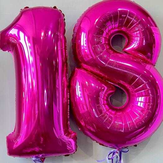 Метровые шары цифры «18»