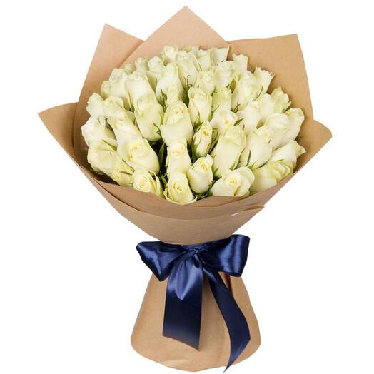 51 White Roses Bouquet