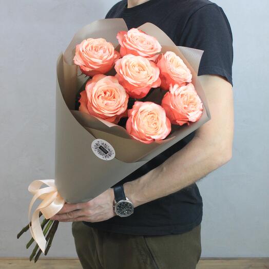 Hermosas rosas de peonía de Coral 7 piezas