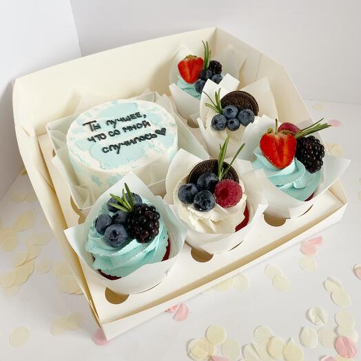 NEW! Juego de pastel de Bento con letras personalizadas y Cupcakes de bayas, día de la madre
