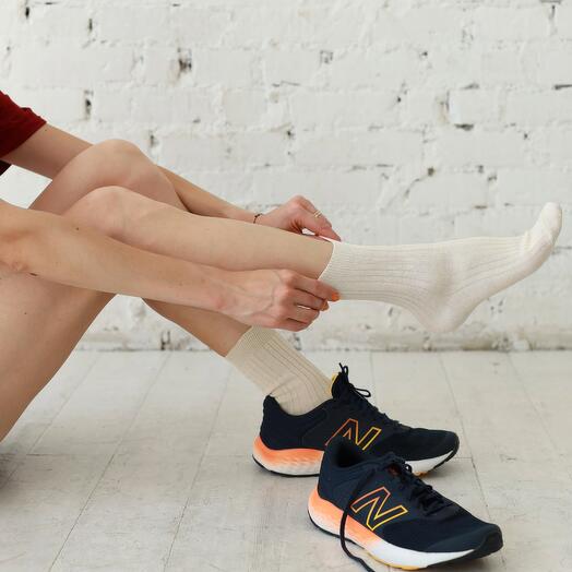 Cotton socks in basic milk colors