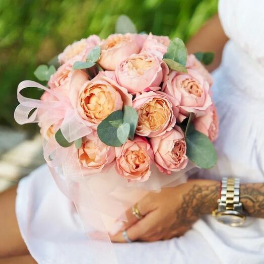 Composición de rosas peonías🌿