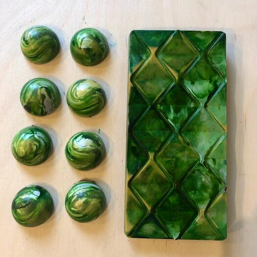 Набор «Малахит» 8 конфет+плитка