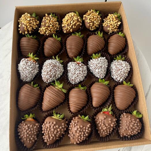 Strawberries in Belgian chocolate 25 pieces