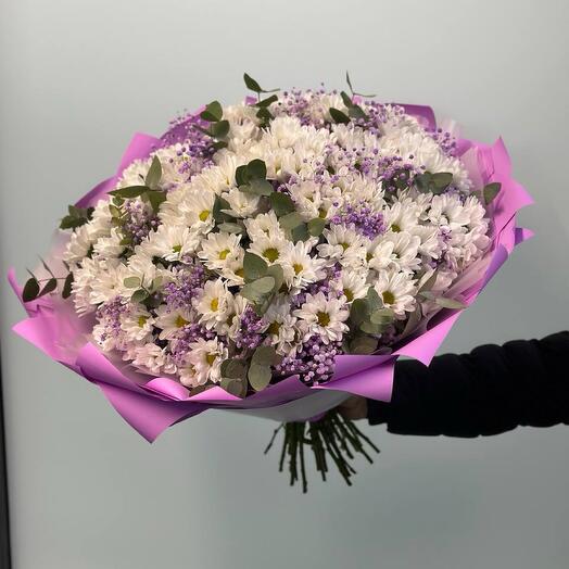 Букет из  хризантем «кустовые»