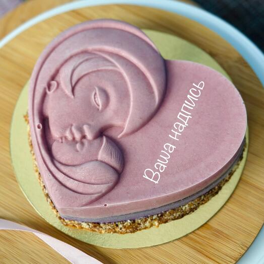 Клубнично-черничный тортик без сахара, глютена и лактозы, vegan 🌱 с Вашей надписью