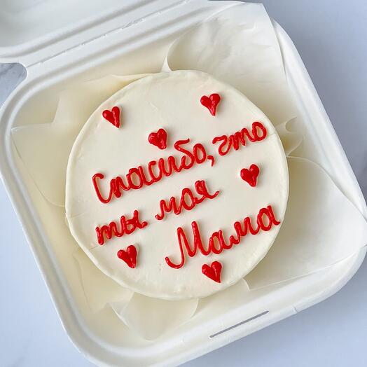 Бенто торт с надписью "Спасибо, что ты моя мама", маме