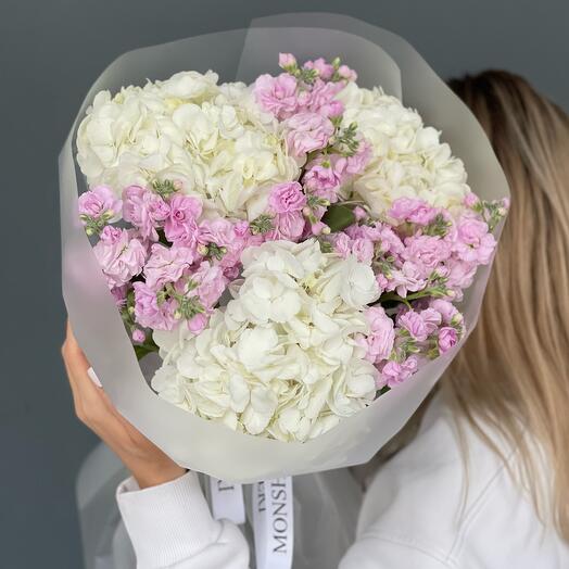 Дуо букет: Гортензия и Матиолла 🌺