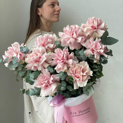 French roses in a box