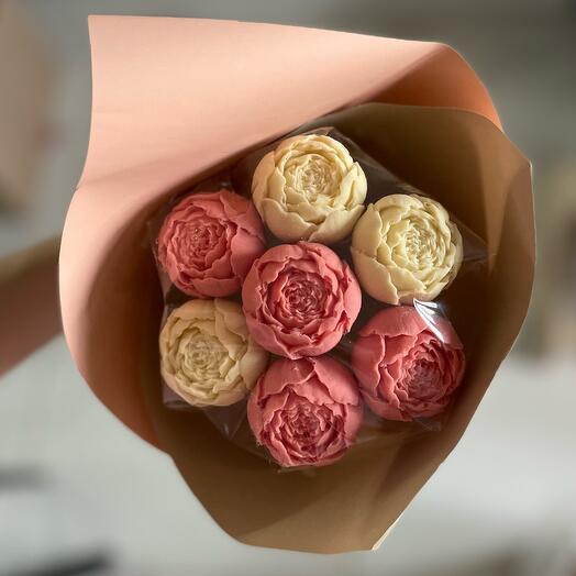 Peonías de chocolate, 7 piezas