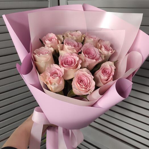 Нежное моно из 11 роз