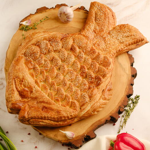 Пирог рыбный с форелью