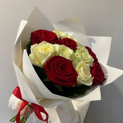 🔥АКЦИЯ🔥Букет красно-белых роз🌹