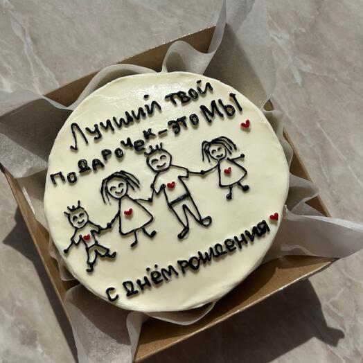 Бенто-торт для папы, семьи 500гр (дизайн любой)