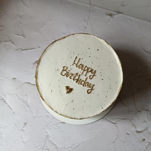 Бенто торт 1 кг Happy birthday золото