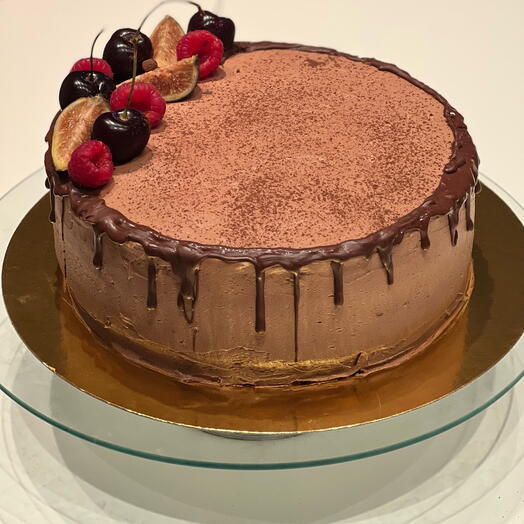 Chocolate cake with cherry filling