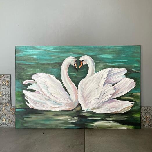 Пара лебедей