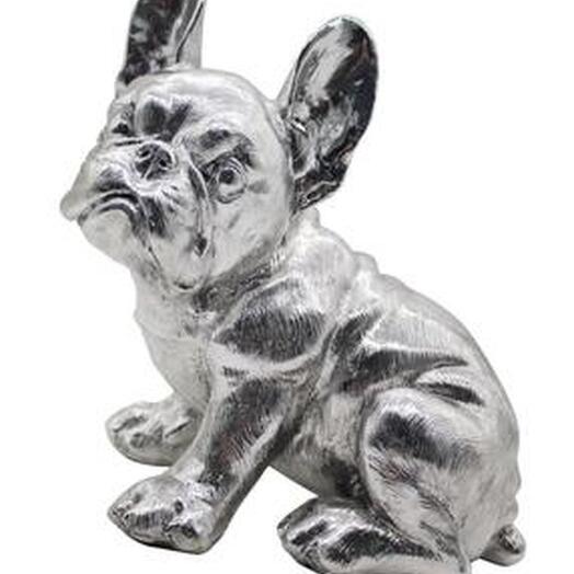 Statuette "French Bulldog sitting" silver