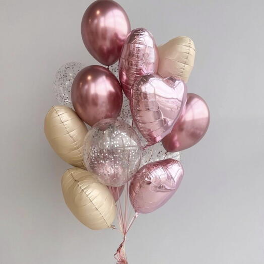 Mix balloons heart